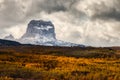 Chief Mountain in Autumn in Glacier National Park, Montana, USA Royalty Free Stock Photo