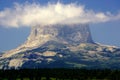 Chief Mountain, With Your Head in the Clouds Royalty Free Stock Photo