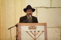 Chief Rabbi of Russia Berel Lazar reads prayer Royalty Free Stock Photo