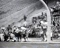 Chiefs QB Len Dawson passing out of his own end zone Royalty Free Stock Photo