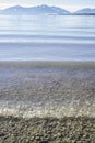 Chiemsee beach, Mountain panorama Royalty Free Stock Photo