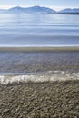 Chiemsee beach, Mountain panorama Royalty Free Stock Photo