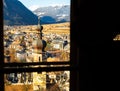 Chiesa di Santa Caterina church window view, Bruneck, Italy