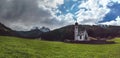 Chiesetta di San Giovanni in Ranui, Church of St. John with Geisler Group mountains