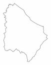 Chieti outline map Royalty Free Stock Photo