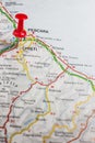 Chieti pinned on a map of Italy