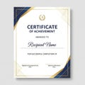 Chievement with a modern design featuring navy blue and gold Royalty Free Stock Photo