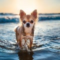chihuaha bathing, AI generated Royalty Free Stock Photo