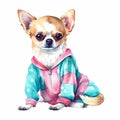 Watercolor Wonders: Stunning Chihuahua Portrait for Your Home Decor AI Generated
