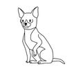 Chihuahua contour Royalty Free Stock Photo