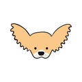 Chihuahua cute cartoon dog, puppy illustration