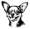 Chihuahua cute dog sketch hand drawn Vector illustration. Pets