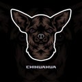 chihuahua Dog Face Vector Stock Illustration, Dog Mascot Logo, Dog Face Logo vector Royalty Free Stock Photo
