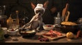 Surreal Chihuahua Chef: A Modernist Cooking Halloween Pet Inspired By The Walking Dead
