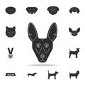 chihuahua face icon. Detailed set of dog silhouette icons. Premium graphic design. One of the collection icons for websites, web Royalty Free Stock Photo