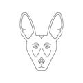chihuahua face icon. Element of dog for mobile concept and web apps icon. Outline, thin line icon for website design and Royalty Free Stock Photo