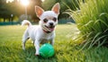 Chihuahua Puppy Playing Outdoors