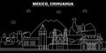 Chihuahua silhouette skyline. Mexico - Chihuahua vector city, mexican linear architecture, buildings. Chihuahua travel