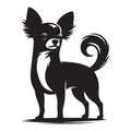 Chihuahua Silhouette Vector Illustration for Pet Design Ideas Royalty Free Stock Photo