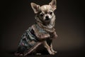 Chihuahua wearing a dress