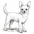 Chihuahua Coloring Image With Ambient Occlusion Style