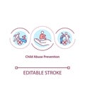 Child abuse prevention concept icon