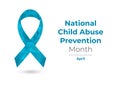 Child Abuse Prevention Month blue awareness ribbon