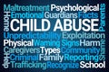 Child Abuse Word Cloud Royalty Free Stock Photo