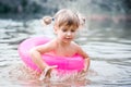 Child with air buoy Royalty Free Stock Photo
