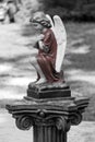 Child angel cemetery statue Royalty Free Stock Photo