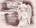 Child Angel Statue Fine Art Royalty Free Stock Photo