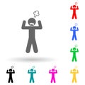 Child, angry multi color style icon. Simple glyph, flat vector of child icons for ui and ux, website or mobile application