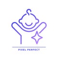 Child archetype pixel perfect gradient linear vector icon