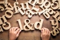 Child Arrange Alphabets as L&D Learning and Development Royalty Free Stock Photo