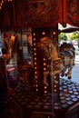 Child authentic carousel, horses.