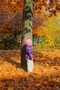 Child in the autumn park