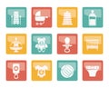 Child, Baby and Baby Online Shop Icons over colored background Royalty Free Stock Photo