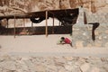 Child a bedouin drinks water