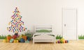 Child bedroom with christmas tree