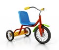 Child bicycle or tricycle isolated on white background. 3D illustration