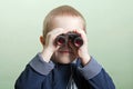 Child with binoculars Royalty Free Stock Photo