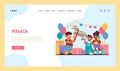 Child birthday concept. Flat vector illustration Royalty Free Stock Photo