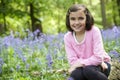 Child and bluebells Royalty Free Stock Photo