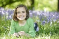 Child and bluebells Royalty Free Stock Photo