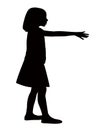 A child body black color silhouette vector