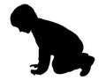 A child body, silhouette vector Royalty Free Stock Photo