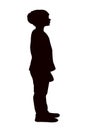 A child body standing black color silhouette vector