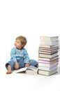 Child with books