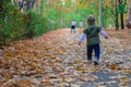 The child, a boy in the park.