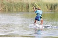 Child boy wake boarding